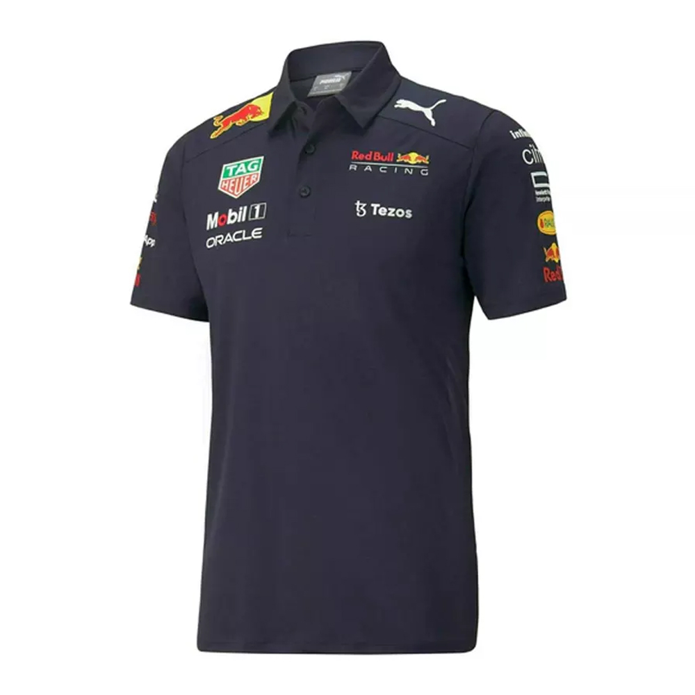 CMC Motorsports高质量高级红牛赛车F1男子2022团队Polo Shirt Navy海军
