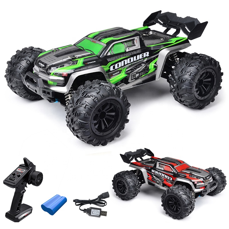 2022新的RC Scale 1 16大RC汽车50km/h高速RC汽车玩具2.4G 4WD Off Road遥控怪物行李箱