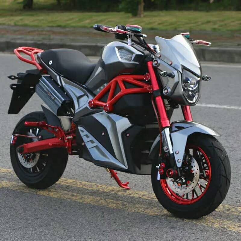 2000W Powerful Fast Racing Car Electric Motorcycle Cool E Bicycle Electric Motorcycle Adult