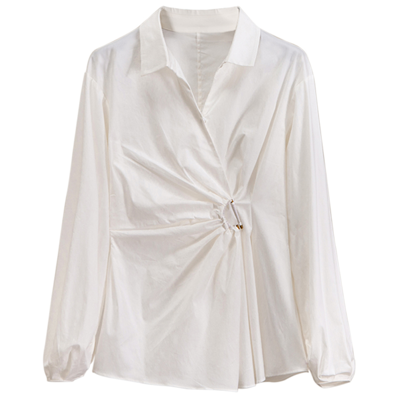 女性休闲衬衫棉质丝绸性感女士上衣上衣休闲女性白色T恤苗条适合