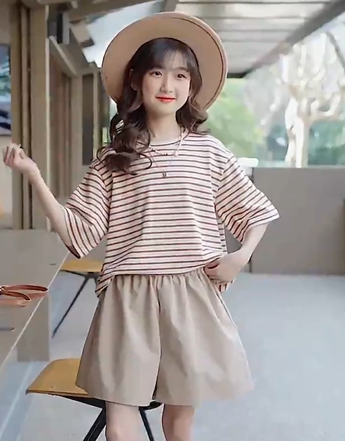 KYII女孩西装儿童可爱的夏天两个套装Ky22224