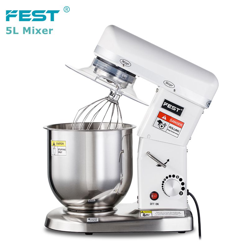 Fest Smart Appliance for Home Egg Breaking Machine 5L面团搅拌机机器迷你搅拌器螺旋蛋糕搅拌机碗