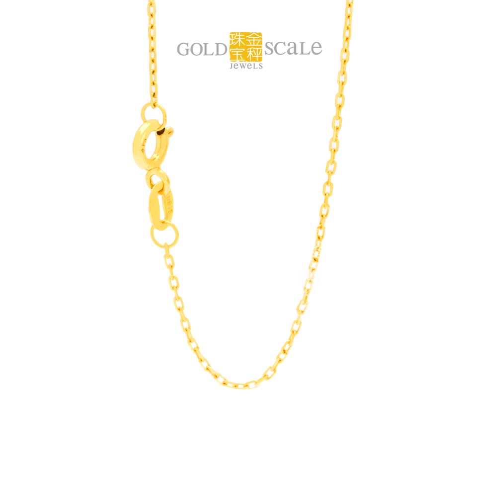 Gold scale jewelry 916 gold rectangular link chain