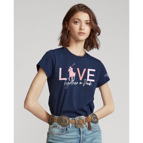 Polo Ralph Lauren Pink Pony Pony Cotton Crewneck T恤（WMPOKNINN820610410）