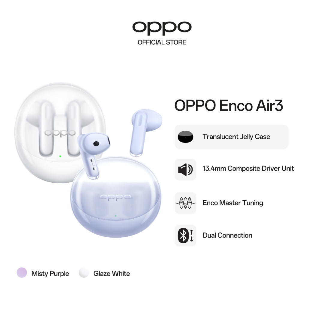 Oppo Enco AIR3 / 13.4mm复合驱动器单元 / Enco Master Tuning / Dual-Connection