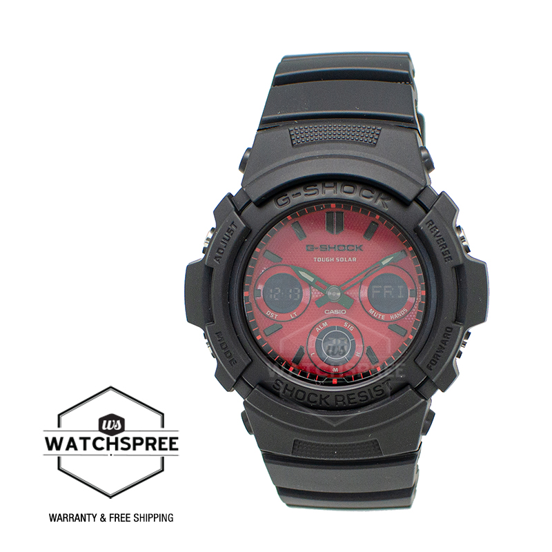 [watchspree] casio g-shock awr-m100阵容特殊颜色模型黑色树脂乐队手表AWRM100SAR-1A AWR-M100SAR-1A