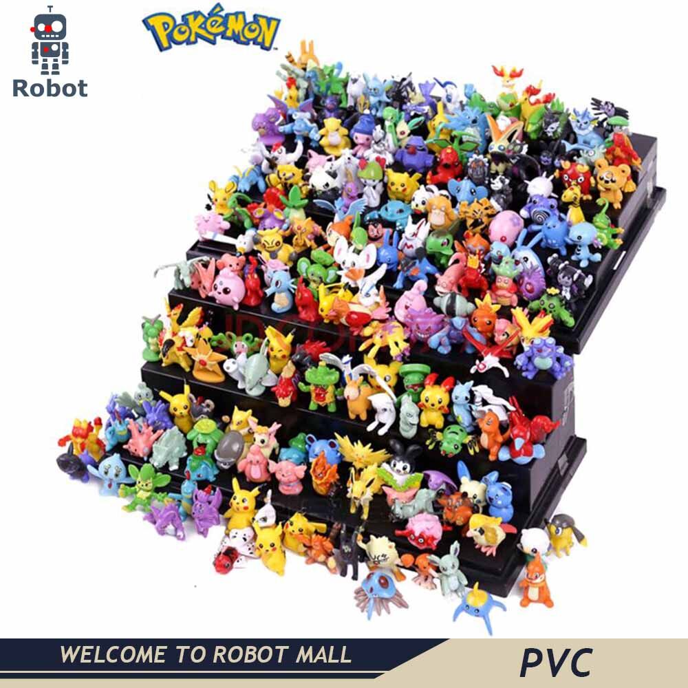 机器人24-144pcs不同样式2-3cm Pokemon人物模型系列PokémonPikachu动漫人物玩具玩具玩具娃娃儿童生日礼物儿童玩具玩具男孩女孩
