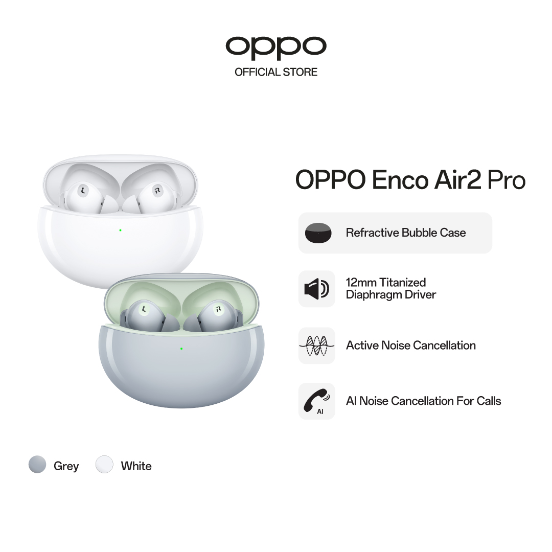 Oppo Enco Air2 Pro |最多28小时的听力时间|主动降噪|潜入现场