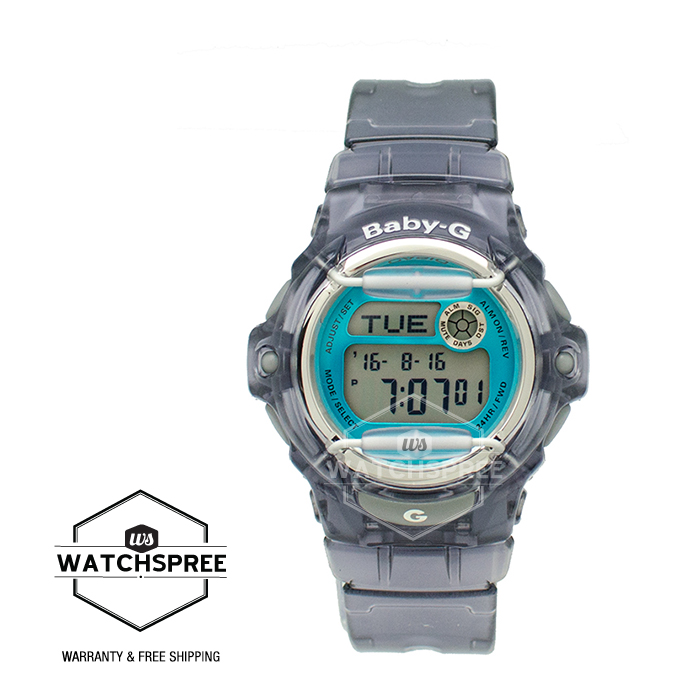 [WatchSpree] Casio Baby-G 200米防水半透明灰色树脂乐队手表BG169R-8B BG-169R-8B [儿童]