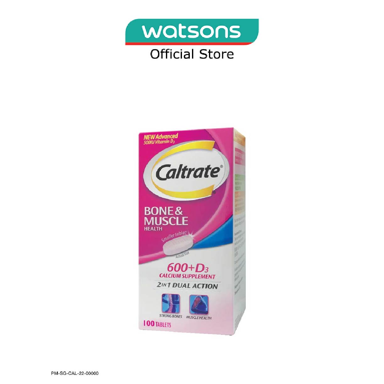 Caltrate 2合1双动作用钙 +维生素D3片600mg（骨骼和肌肉）100s