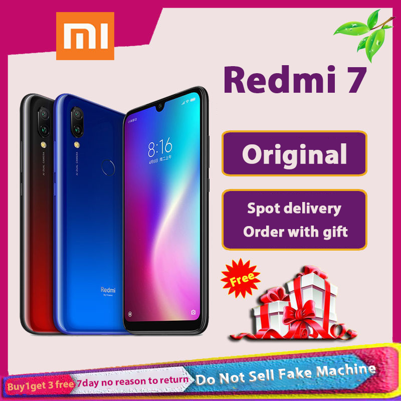 原始小米redmi 7 / redmi 8 / redmi 9 / redmi 6带手机盒，手机android手机的智能手机（随机颜色）