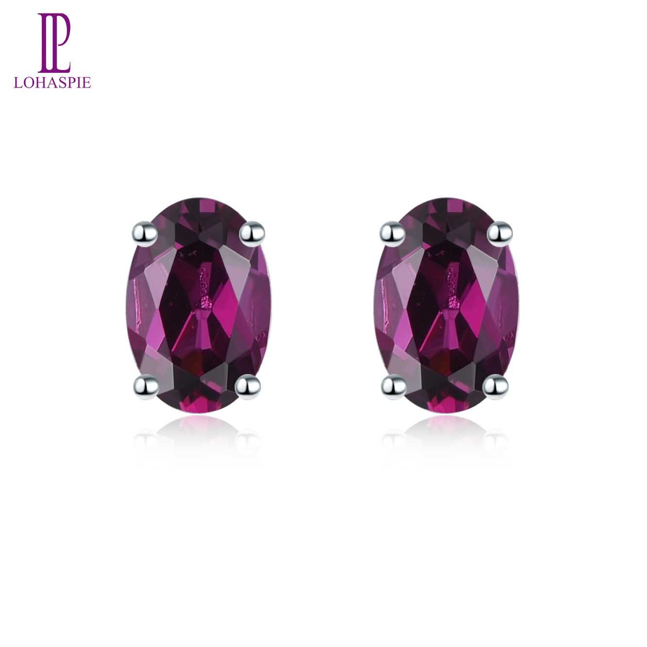 真正的石榴石橄榄石螺柱耳环实心925纯银