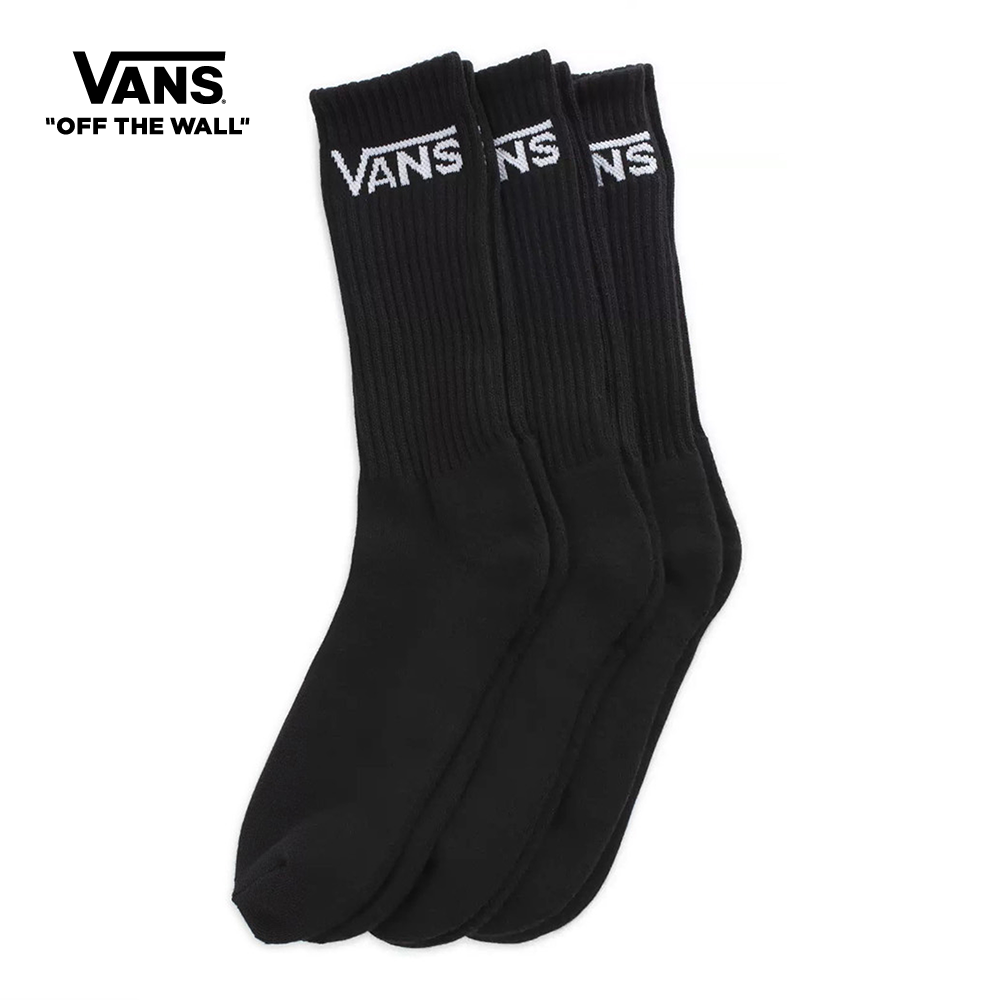 Vans Classic Crew Socks（6.5-9，3包）男士袜子黑色vn000xrzblk1