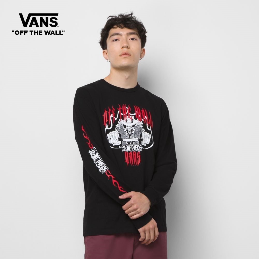 Vans x一件长袖T恤男人黑色VN00005WBLK1