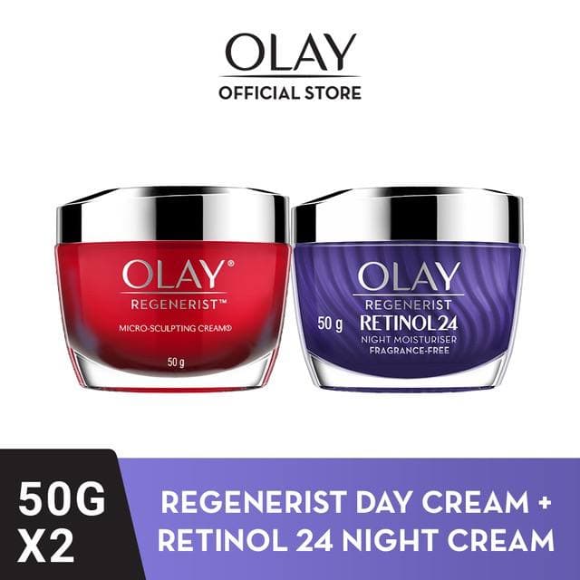 [2束2] Olay Regenerist Day Cream和视黄醇24晚霜