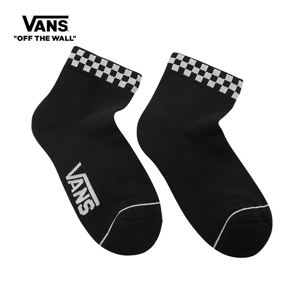 Vans Peek-A-Check船员袜子（6.5-10，1对）男人黑色VN0A3Z92BLK1