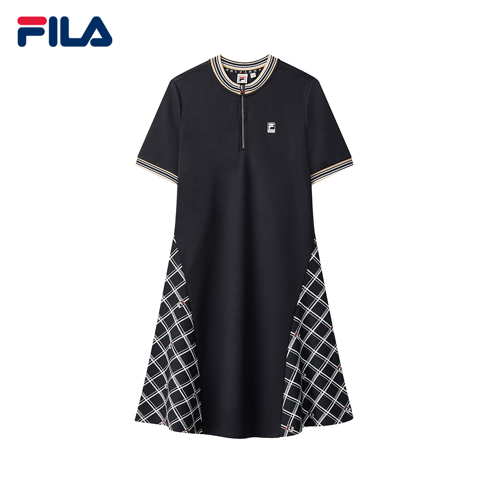 Fila X Maison Mihara Yasuhiro妇女徽标格子拼布礼服