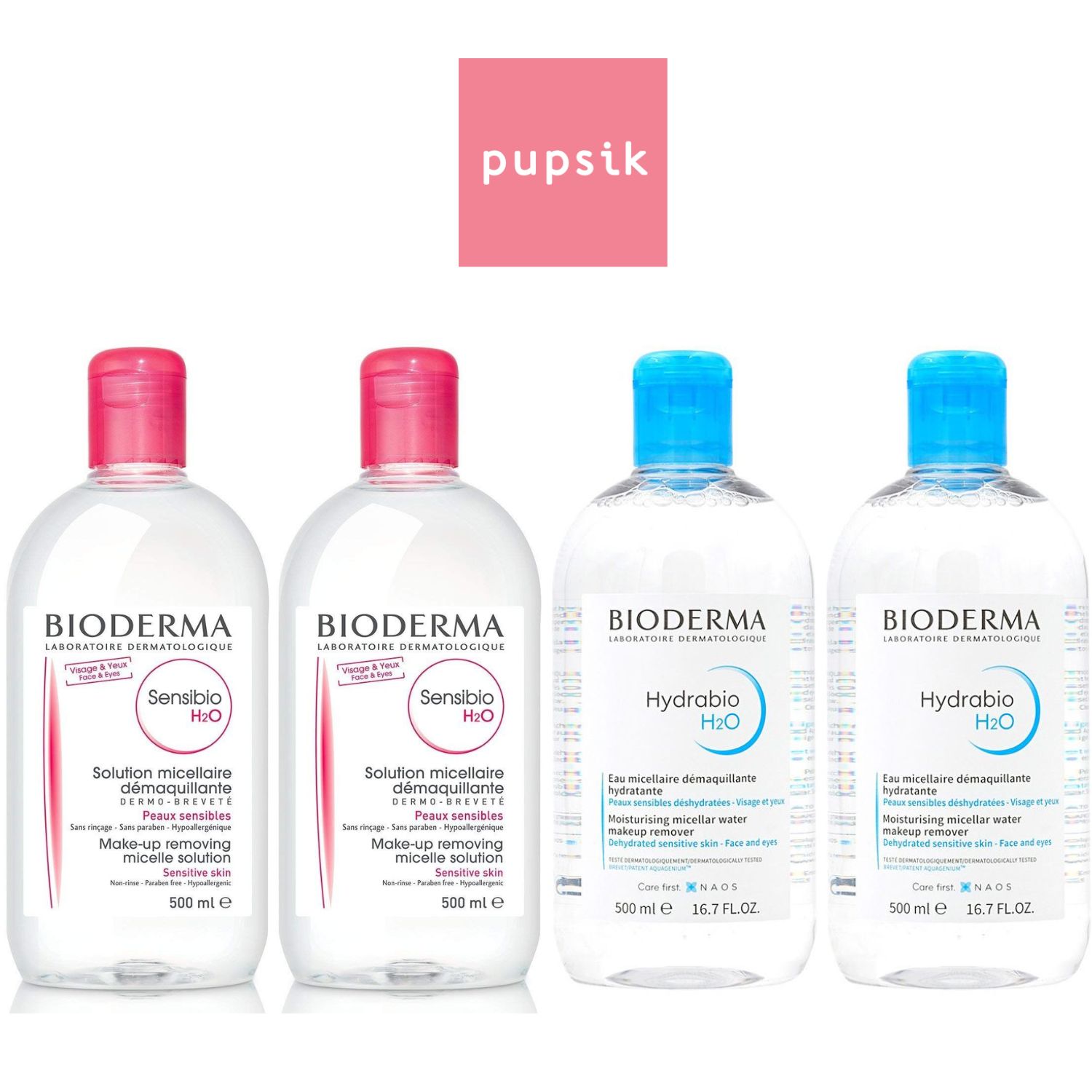 Bioderma H2O化妆去除胶束溶液 -  Hydrabio，Sensibio，Crealine，Sebium