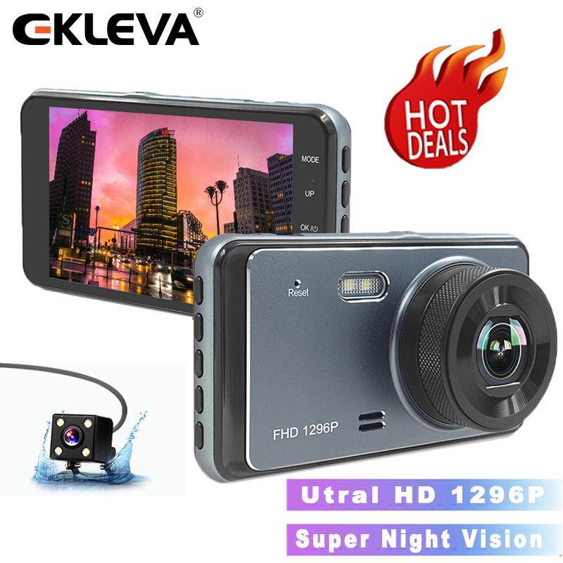 Ekleva Dash Cam Car Car DVR 4英寸IPS屏幕仪表板Cam Ultra HD 1296P MSTAR双车摄像机摄像机DVRS DVRS NIGHT VIEND VIESS VIDEO VIDEO AUTOROREGISTER RECORDER