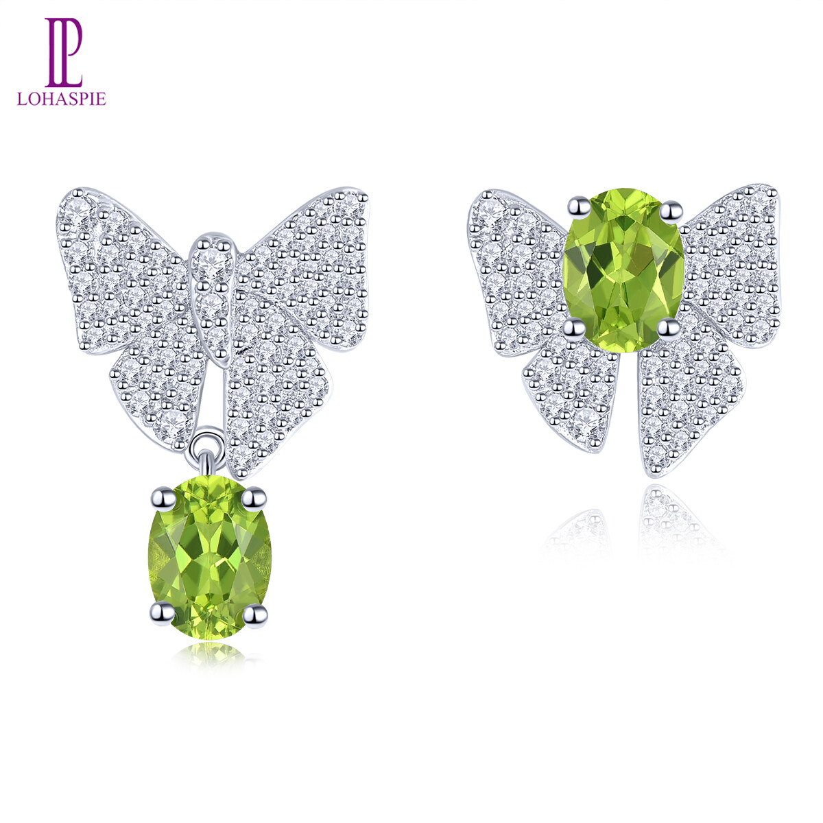 真正的纯正925银耳环天然塔帕兹诞生石设计浪漫女性顶级质量生日礼物