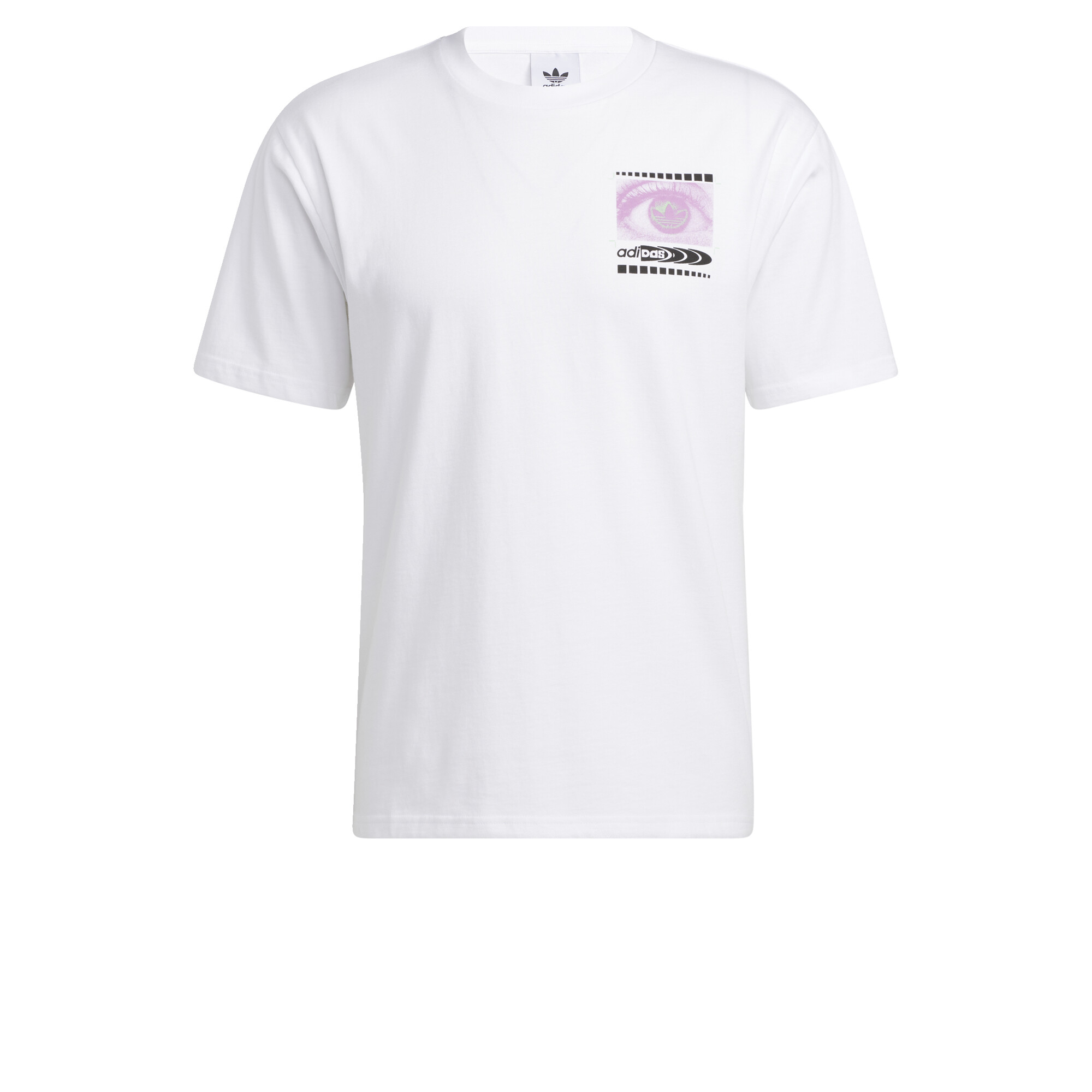 adidas生活方式高台上Trefoil Vision Tee Tee Men White Hi2990