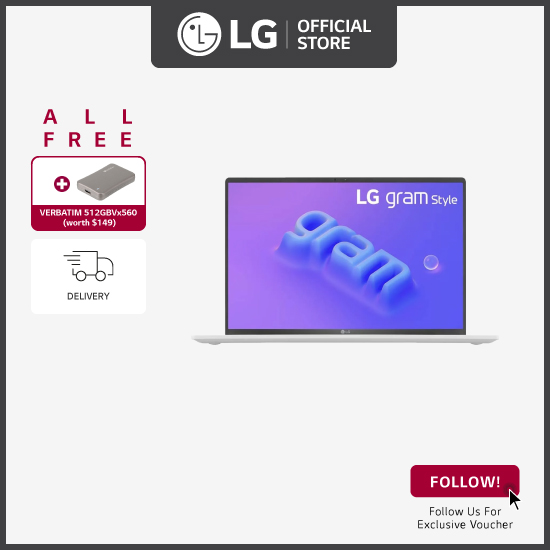 LG 16Z90RS克样式16英寸WQHD + Anti Anti-Glare OLED显示屏，带有13th genIntel®Core™i7处理器，16GB RAM和512GB +免费送货免费送货免费VERBATIM 512GB VX560外部SSD*价值$ 149.00 +免费清洁
