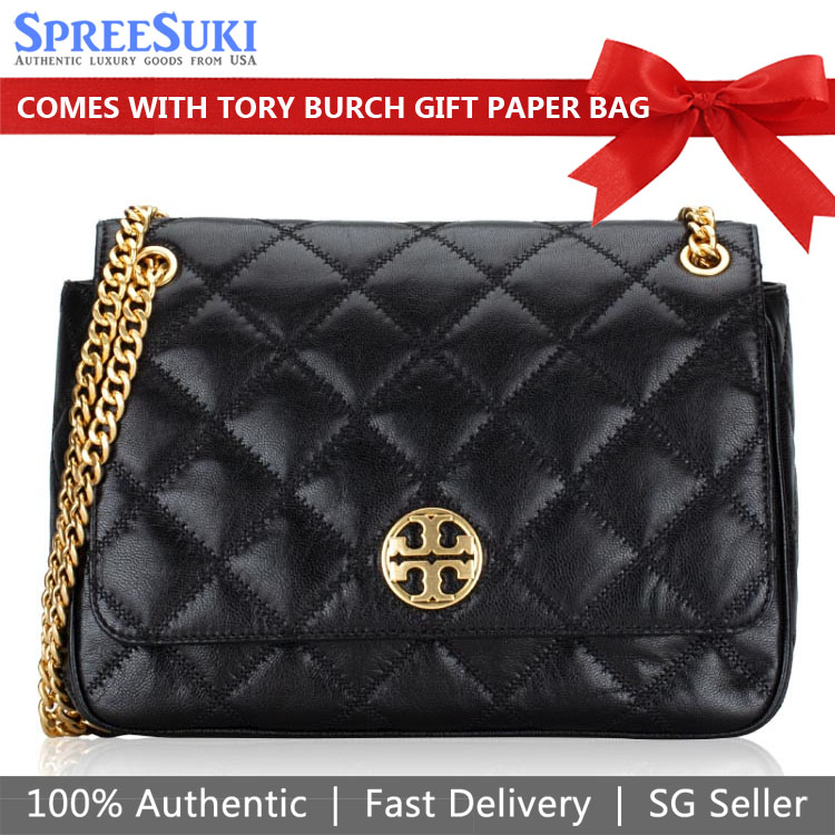 托里·汉奇（Tory Burch）袋和礼品袋crossbody袋威拉肩袋莎莎黑色＃87862