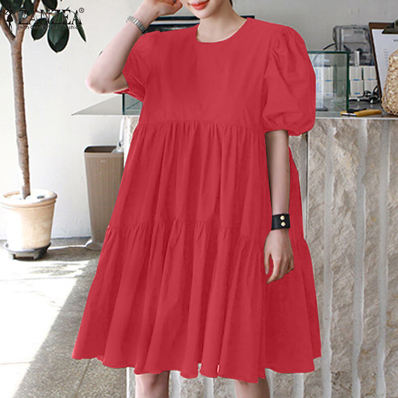 Zanzea妇女夏季夏装假日旅行时尚俱乐部海滩小型迷你连衣裙