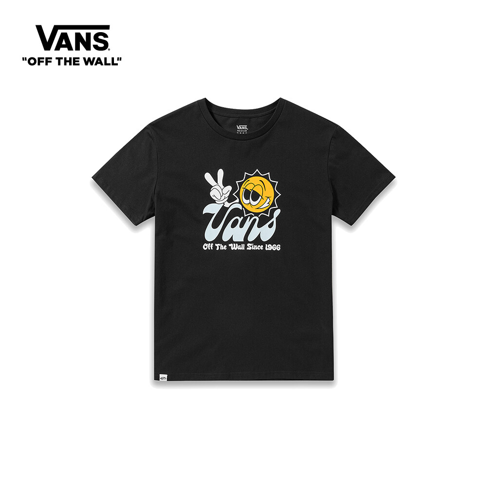Vans Merch件阳光短袖T恤女性黑色vn0008zyblk1
