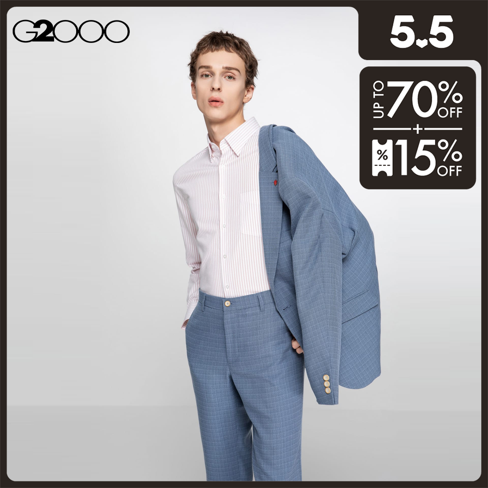 G2000男士CVC氨纶条纹衬衫