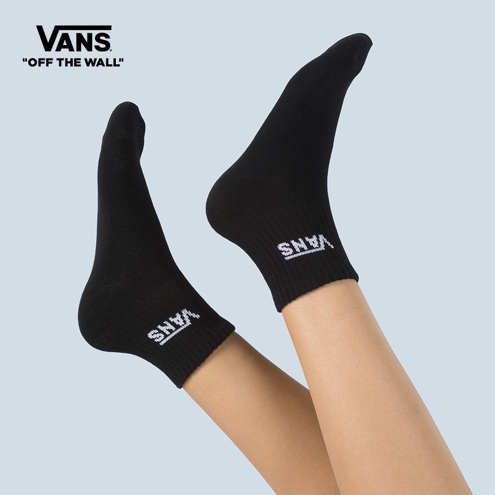 Vans Half Half Sure Socks（6.5-10，1包）袜子和紧身衣女人黑色VN0A4PPGBLK1