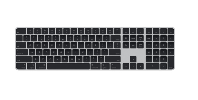 带有触摸ID的Apple Magic键盘和用于Mac型号的数字键盘和Apple Silicon -Black Keys -US English