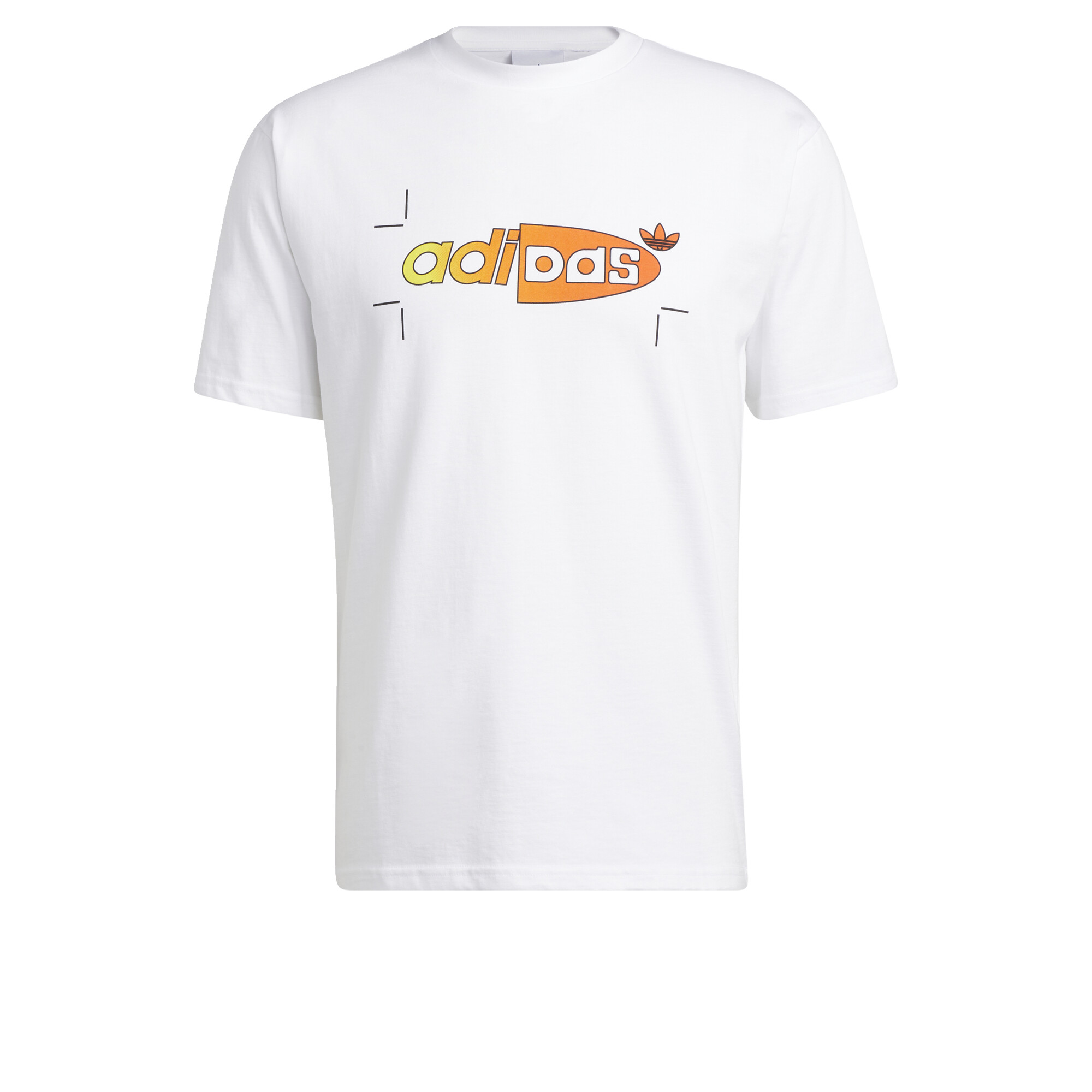 adidas生活方式高超过线性T恤男士白色HI2986