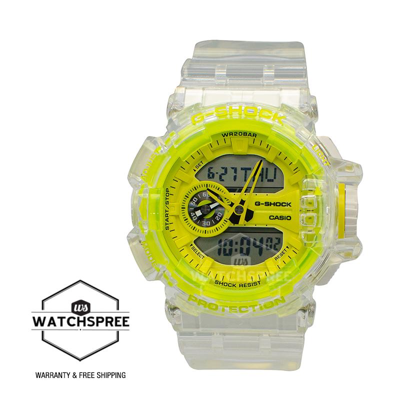 [watchspree] Casio G-Shock GA-400阵容特殊颜色型号半透明树脂乐队Watch GA400SK-1A9 GA-400SK-1A9