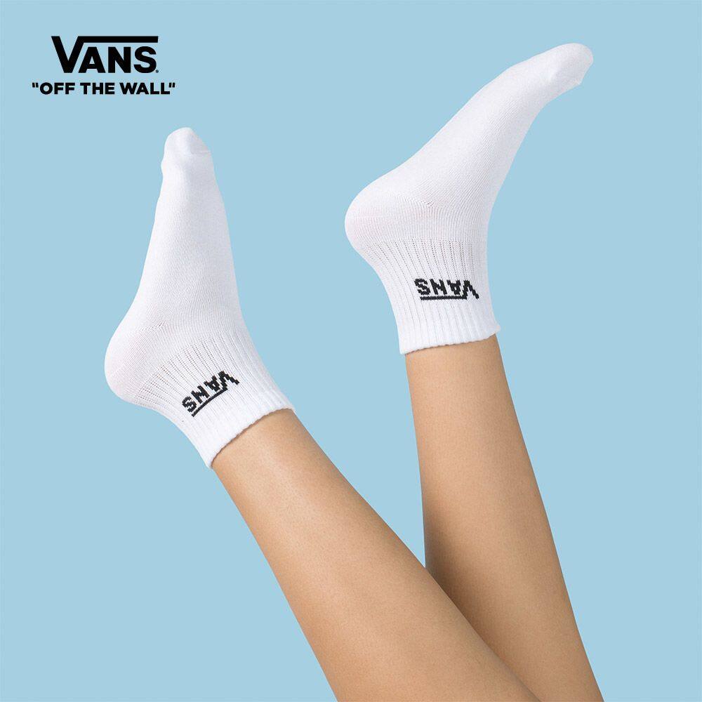 Vans Half Half Sure Socks（6.5-10，1包）袜子和紧身衣女性白色VN0A4PPGWHT1