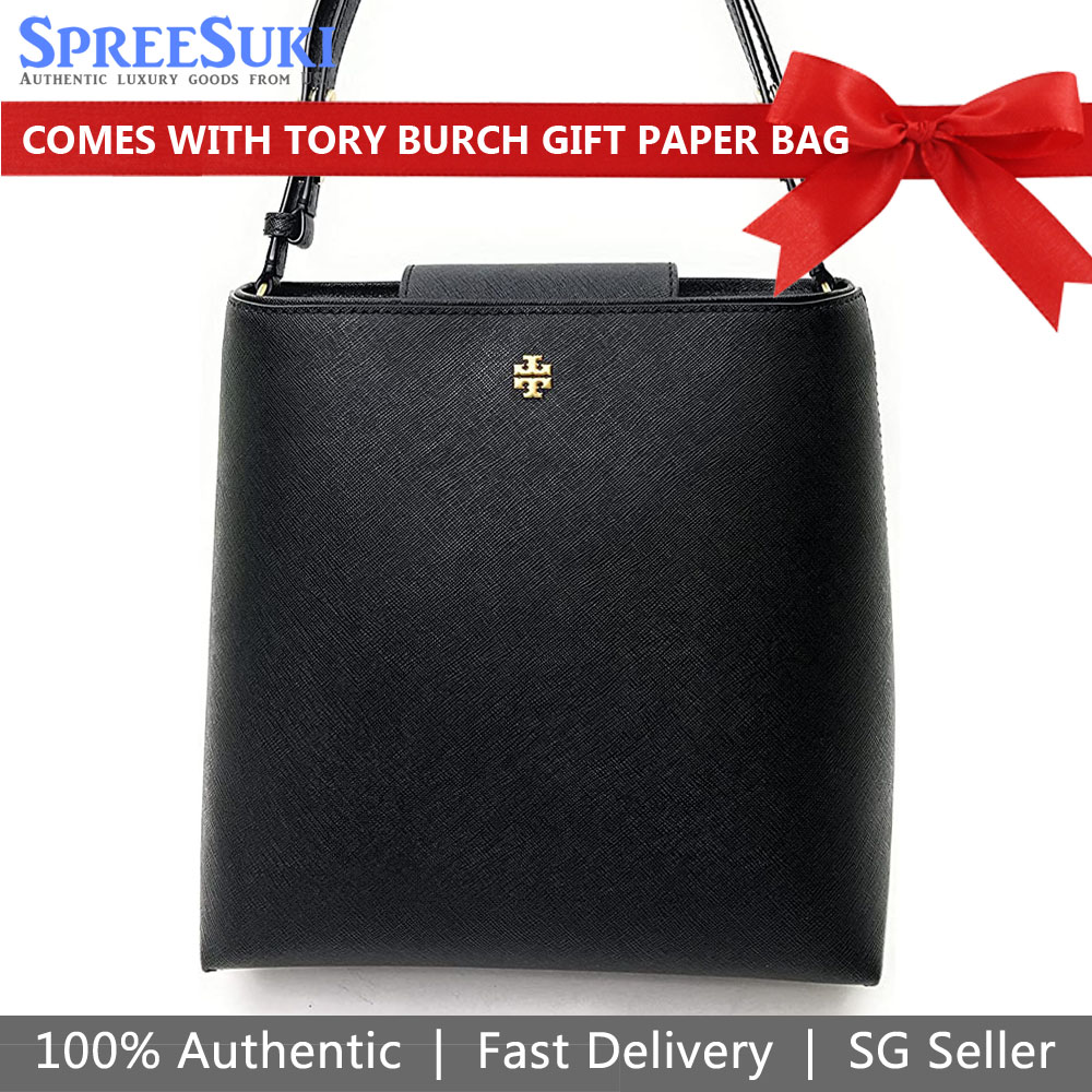 托里·汉奇（Tory Burch）袋和礼品袋越野袋艾默生小桶袋黑色＃134840