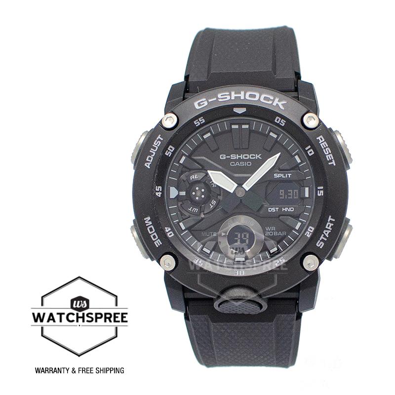 [WatchSpree] Casio G-shock Carbon Core Guard结构黑色树脂乐队手表GA2000S-1A GA-2000S-1A