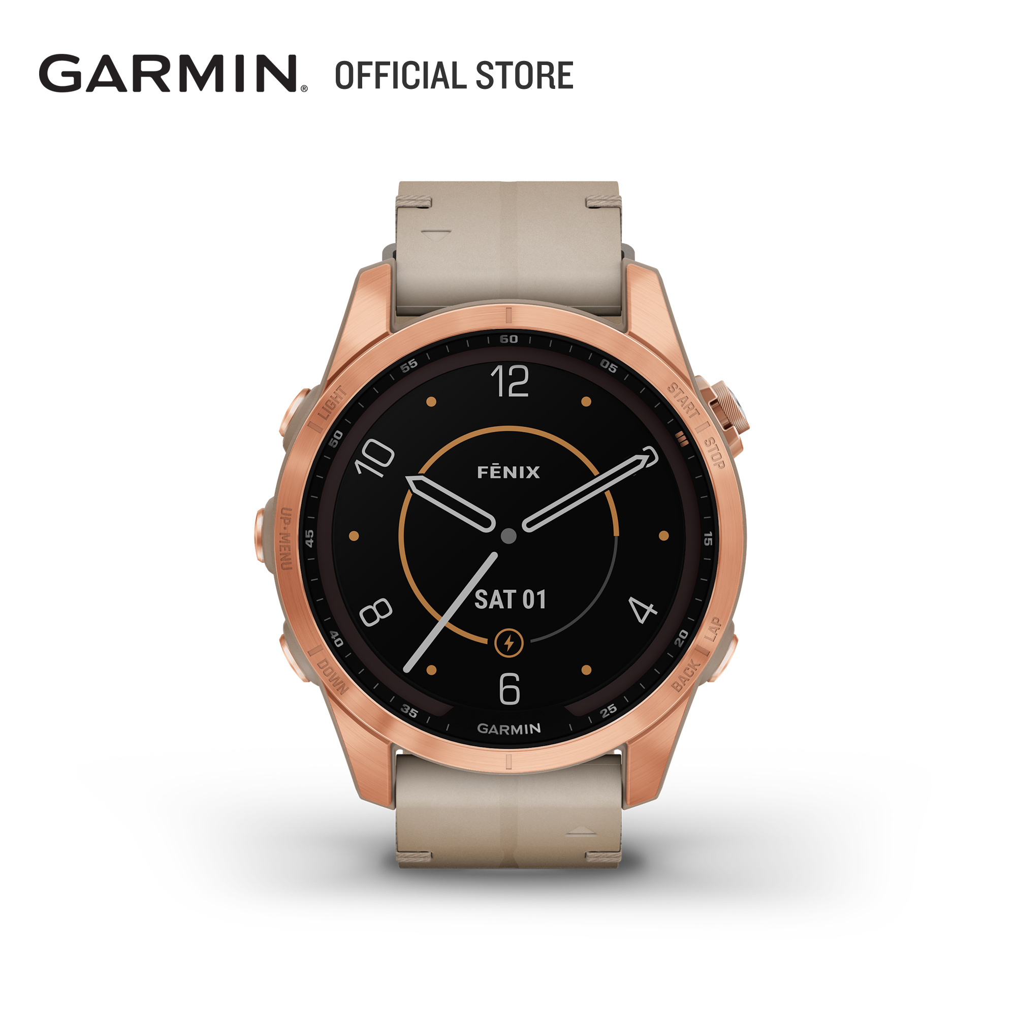 Garmin Fenix 7s Sapphire太阳能多频段GPS手表（42mm）