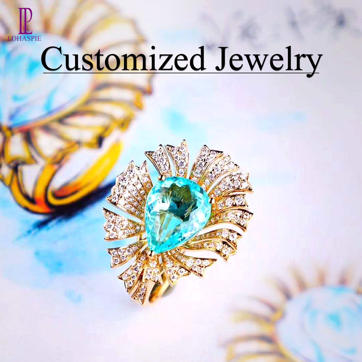 Lohaspie Customized Jewelry Service 925 Silver or True Gold Metal, Featuring Unique High Quality Jewelry with Natural Gemstones or Diamonds