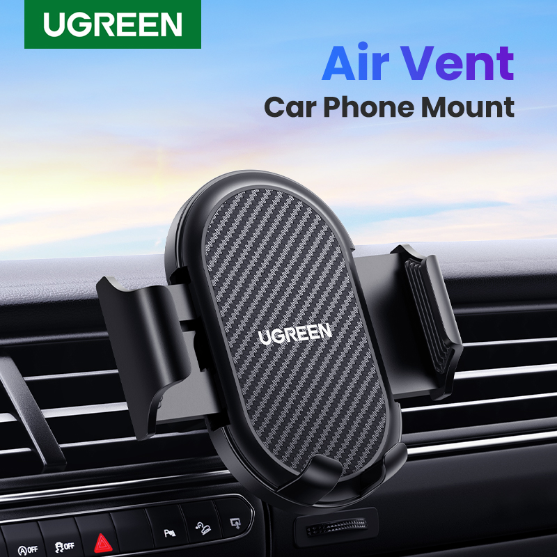 Ugreen Air Vent汽车电话安装座，360º旋转电话支架4.7-7.2''iPhone 13 Pro Max，iPhone 12 11 Pro SE XS Max XR XR X 8 7 6 Plus Samsung Galaxy S22 S22 S21 Note 10 9 Xiaomi Huawei Vivo Vivo Vivo