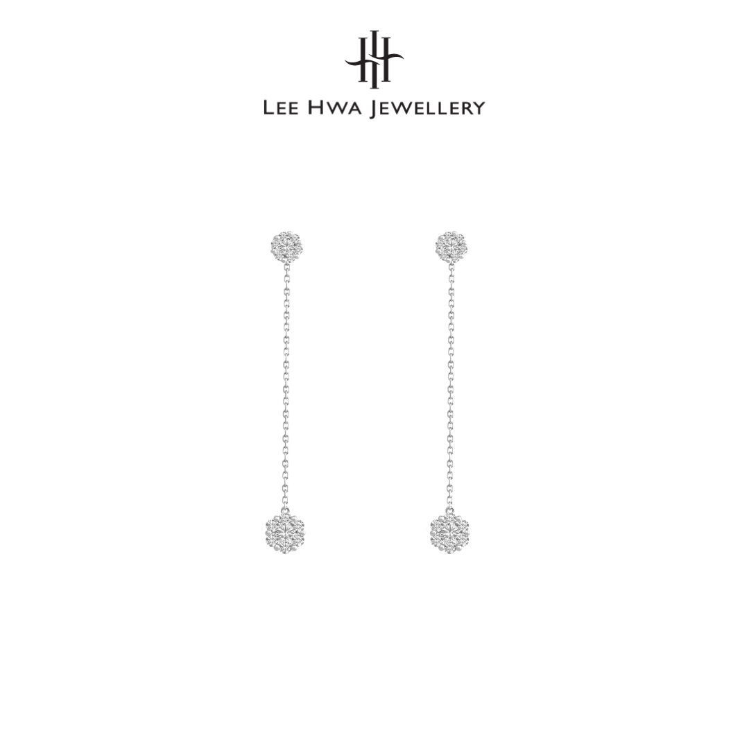 Lee HWA Jewelry Cheri Cheri Hanging Diamond Earrings