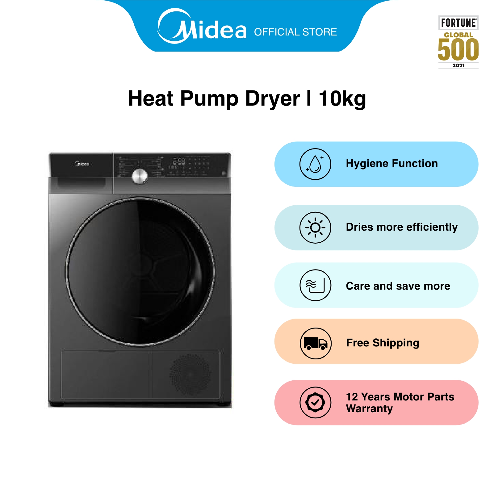 [笨重] MIDEA MDK1088HP银热泵干衣机，10kg，能量等级5滴答