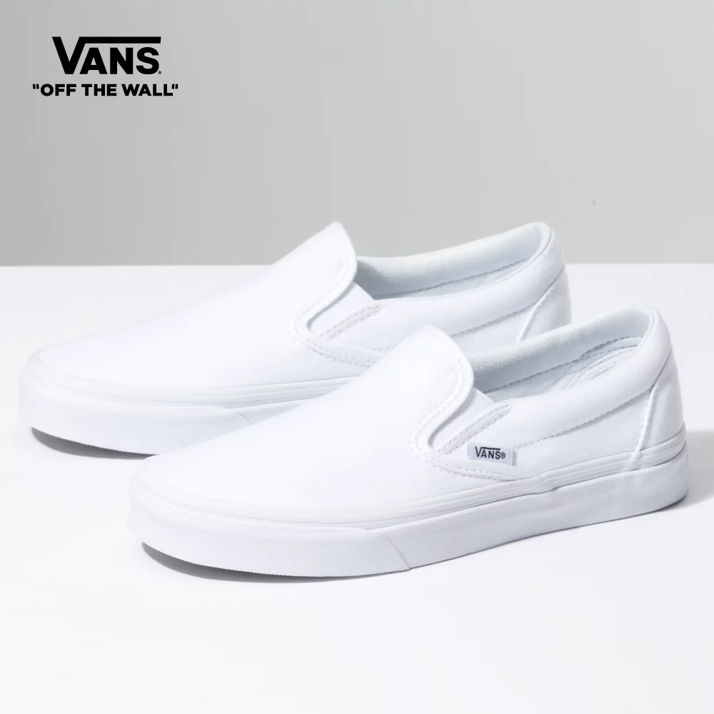 Vans Classic Slip-On中性运动鞋女性（UNISEX US大小）白色vn000eew001