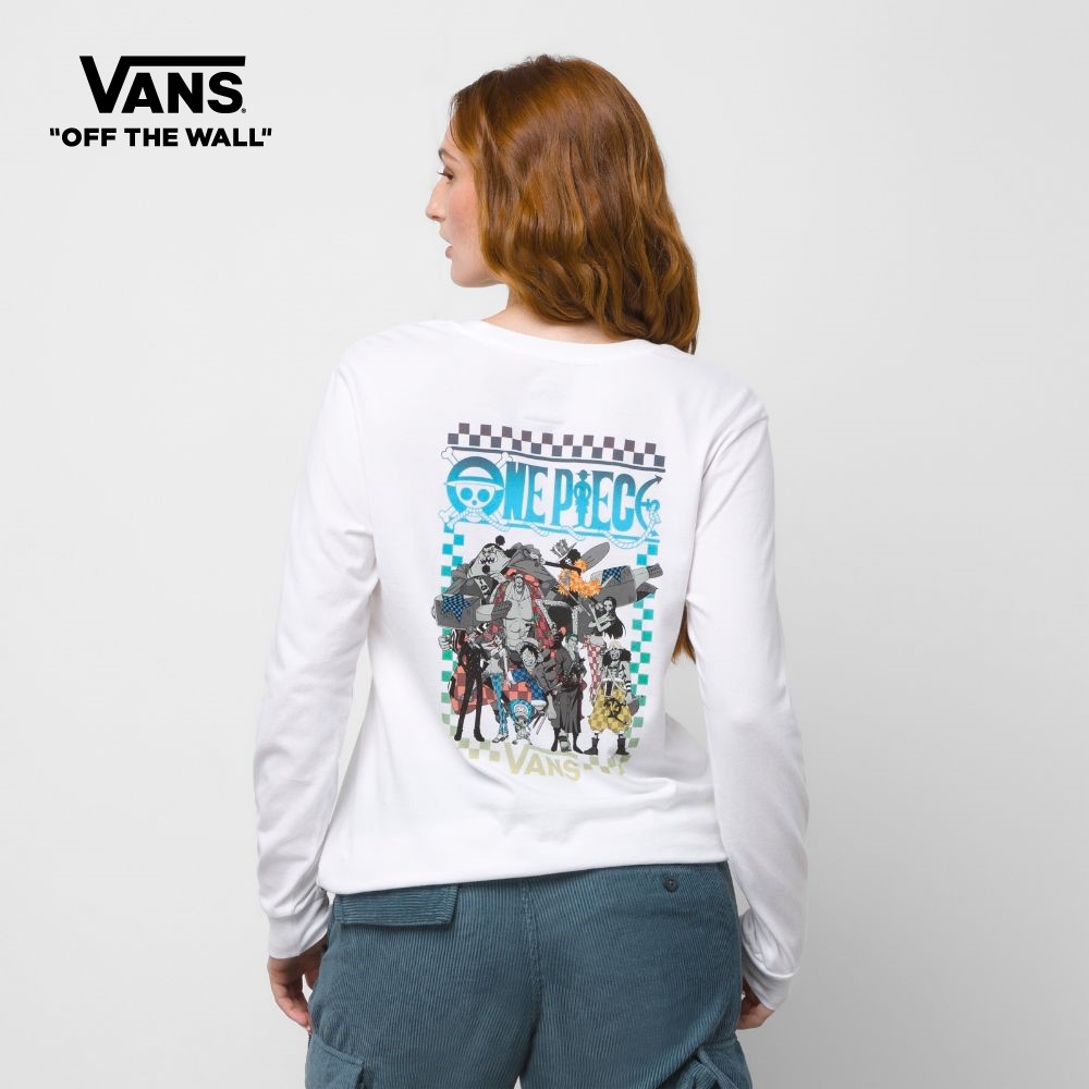 Vans X一件长袖BFF T恤女性白色VN00038BWHT1