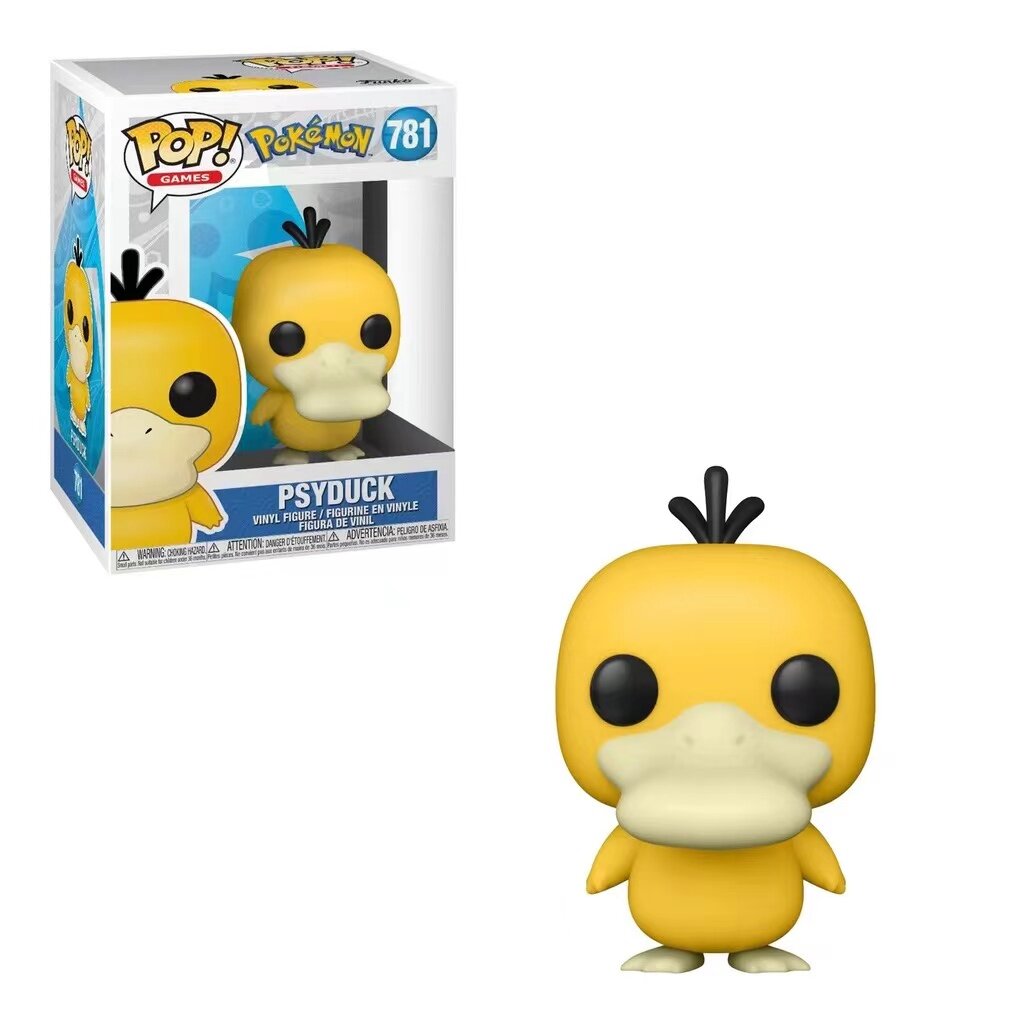 嗨，玩具Funko Pop 781 Psyduck游戏：口袋妖怪乙烯基人物玩具礼品