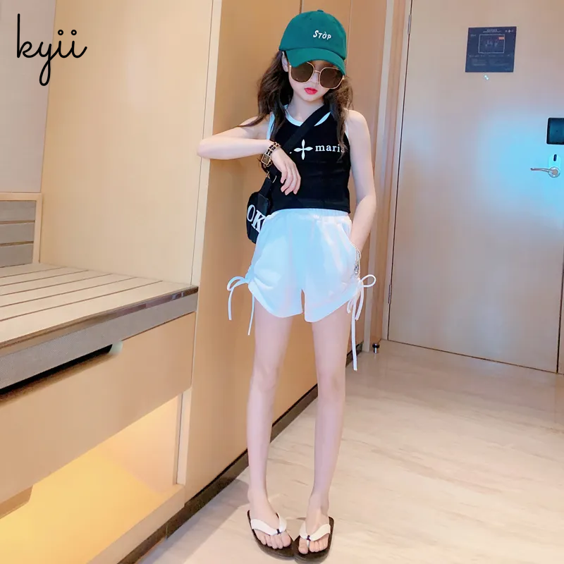 KYII女孩设置两件套无袖顶级孩子Set Ky22269