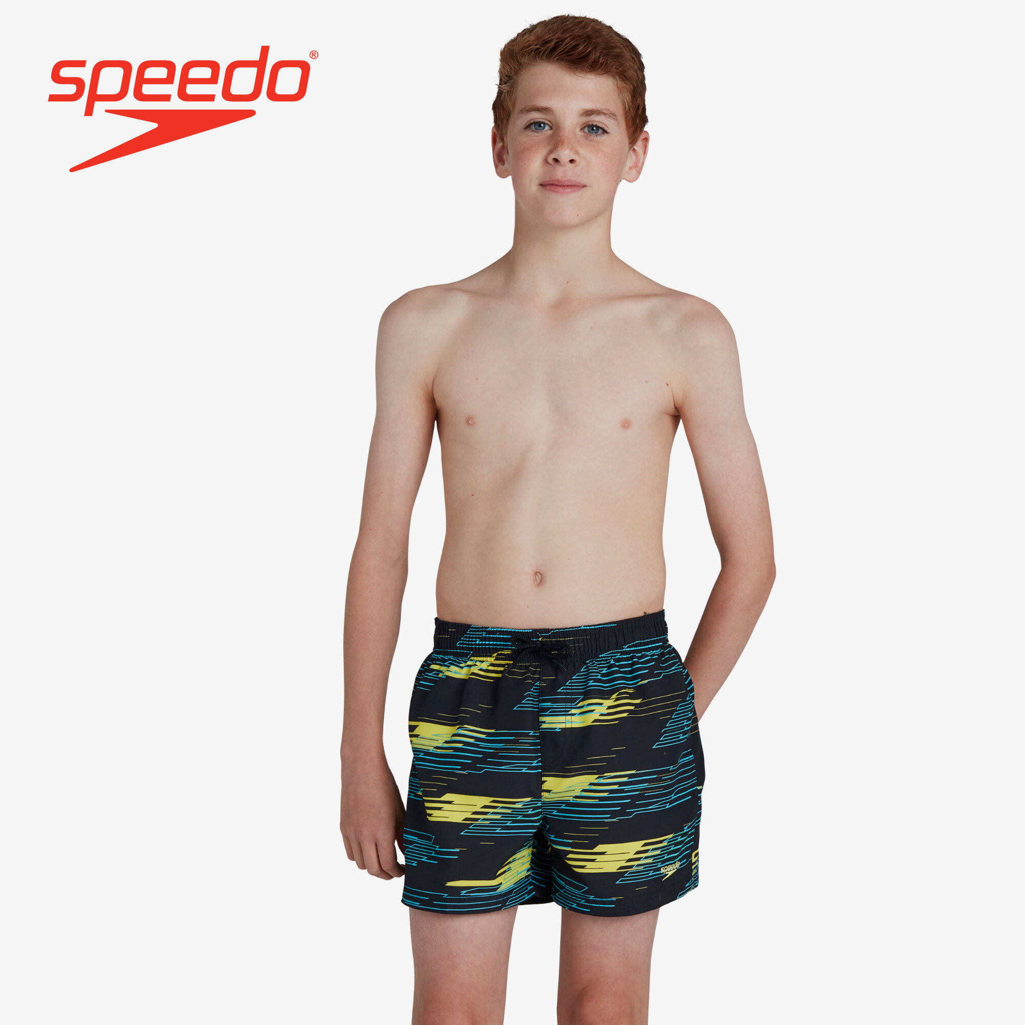 Speedo Junior Boys'Siseure Watershorts印刷13英寸 - 黑色-8-12404G023