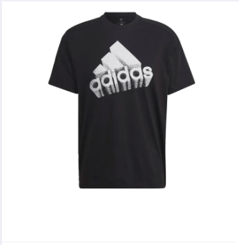 adidas不是运动特定的Essentials品牌爱情徽标T恤（性别中性）中性黑色HK0376