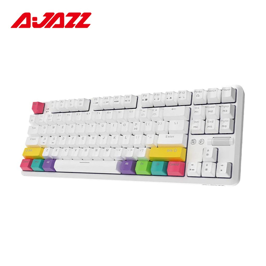 AJAZZ K870T蓝牙机械键盘RGB 87键双模式红色开关